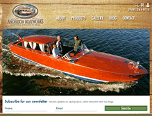 Tablet Screenshot of andersonboatworks.com